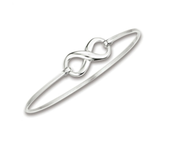 Sterling Silver Infinity Bangle