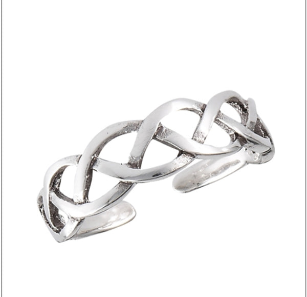 Sterling Silver Celtic Weave Toe Ring
Adjustable