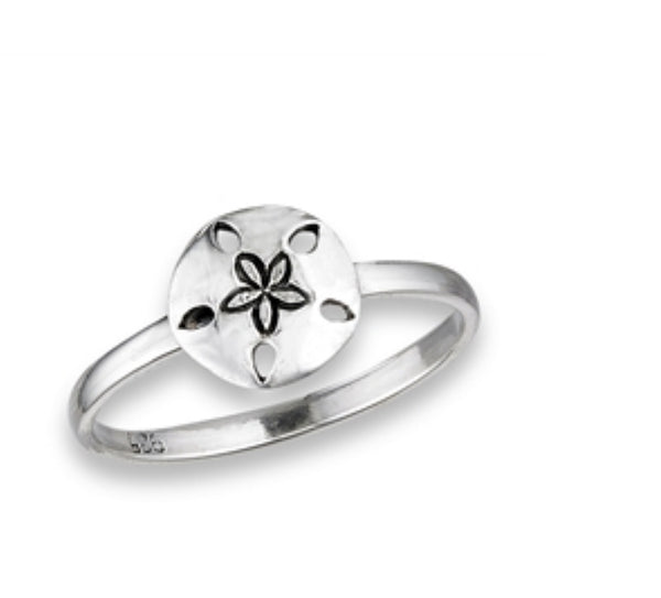 Sterling Silver Sand Dollar Ring (Kids sizes available)